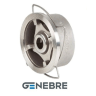 Клапан обратный дисковый Genebre PN40 материал: CF8M / CF8M / Metal/Metal, Тмакс=+300оС межфлан