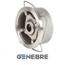 Клапан обратный дисковый Genebre PN40 материал: CF8M / CF8M / Metal/Metal, Тмакс=+300оС межфлан