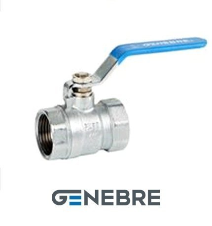Кран шаровой Genebre, Латунь / Латунь / PTFE PN25 Тмакс=+180оС ручка-рычаг