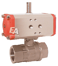 Кран шаровый-VS, DN40, с приводом-EE, EW85 GS-C25/PTFE-FKM-Graph./1.4301,full bore