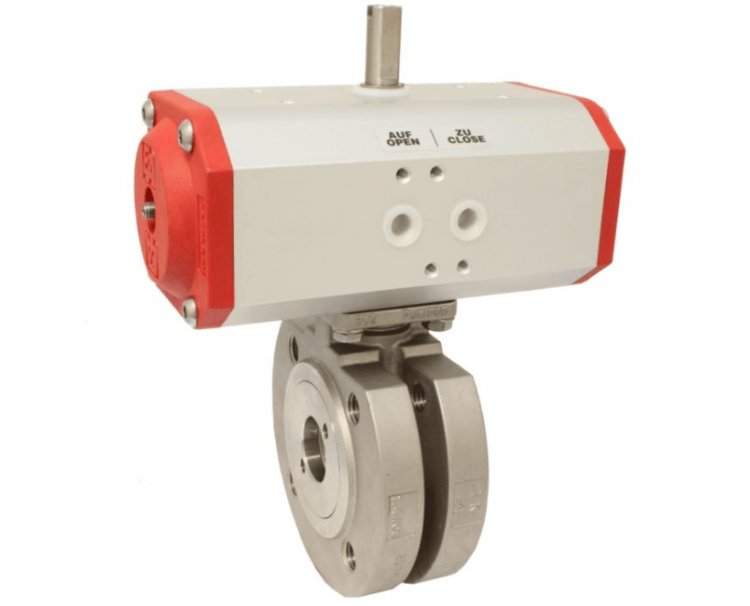 Кран шаровый Kugelhahn-ZK, DN40, mit Antrieb-ED, DW63, Edelstahl 1.4408/PTFE-FKM ZK311006-ED620632+BT33+NBN3-F25-E8-V1