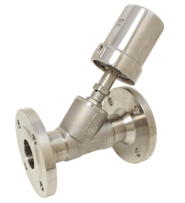 Пневмоклапан Druckgesteuertes Ventil, DN40, SK80-Ed., FL, Edelstahl/PTFE, Ruhe zu, gegen Medium